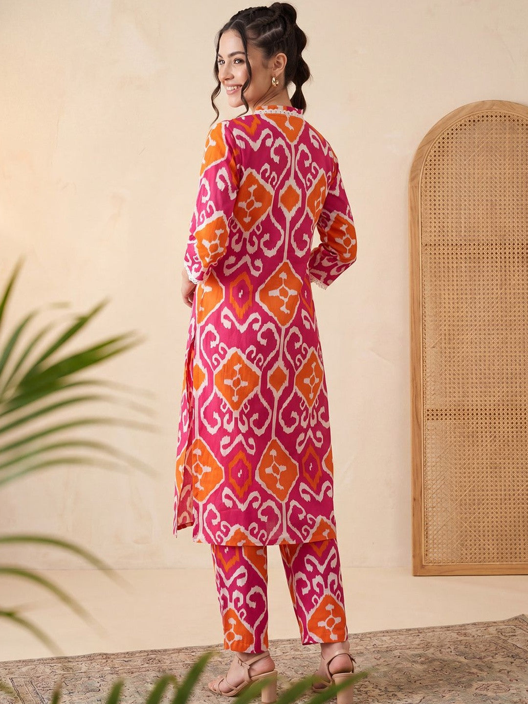 Women Ethnic Motifs Printed Regular Pure Cotton Kurta with Trousers