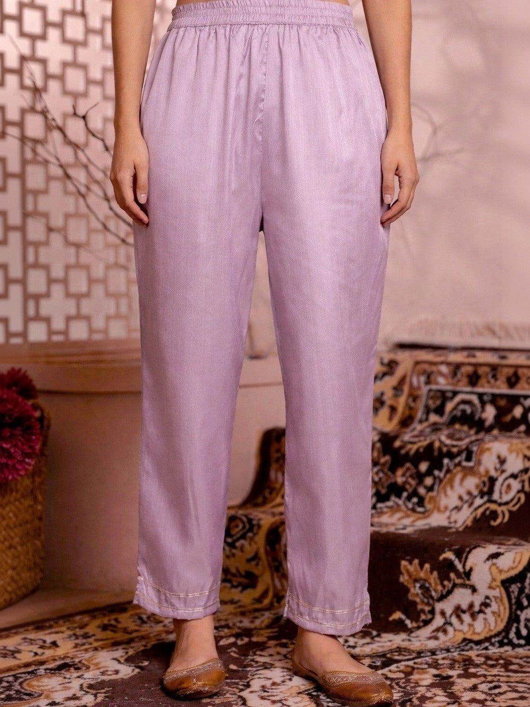 Women Ethnic Motifs Embroidered Regular Kurta with Trousers & With Dupatta