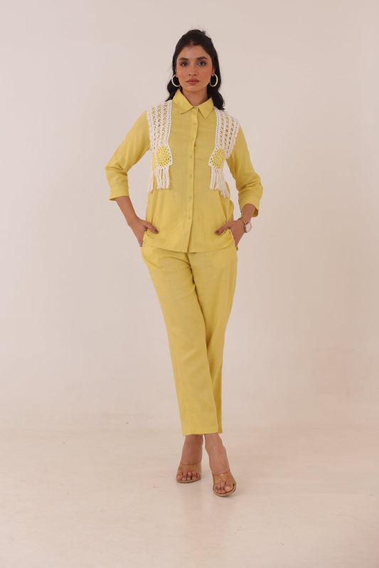 AutumnLane Purna Lemon Cotton Co-ord Set