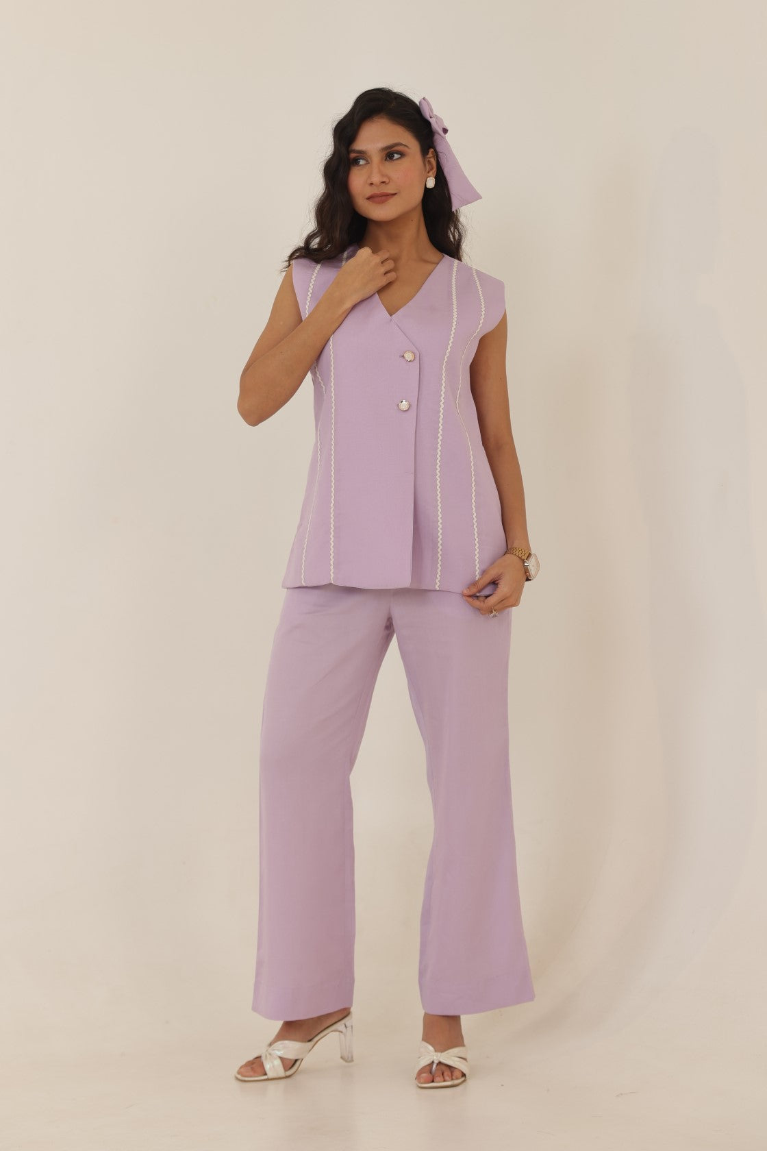 Purna Lilac Cotton Co-ord Set