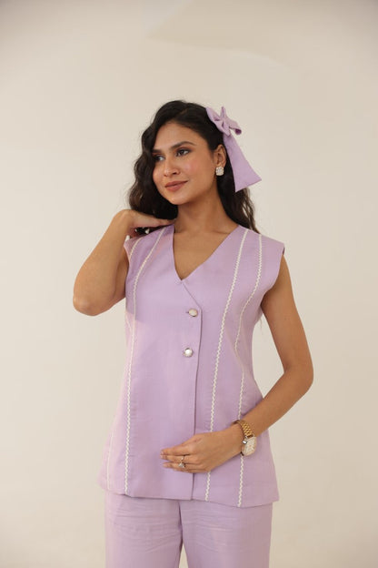 Purna Lilac Cotton Co-ord Set