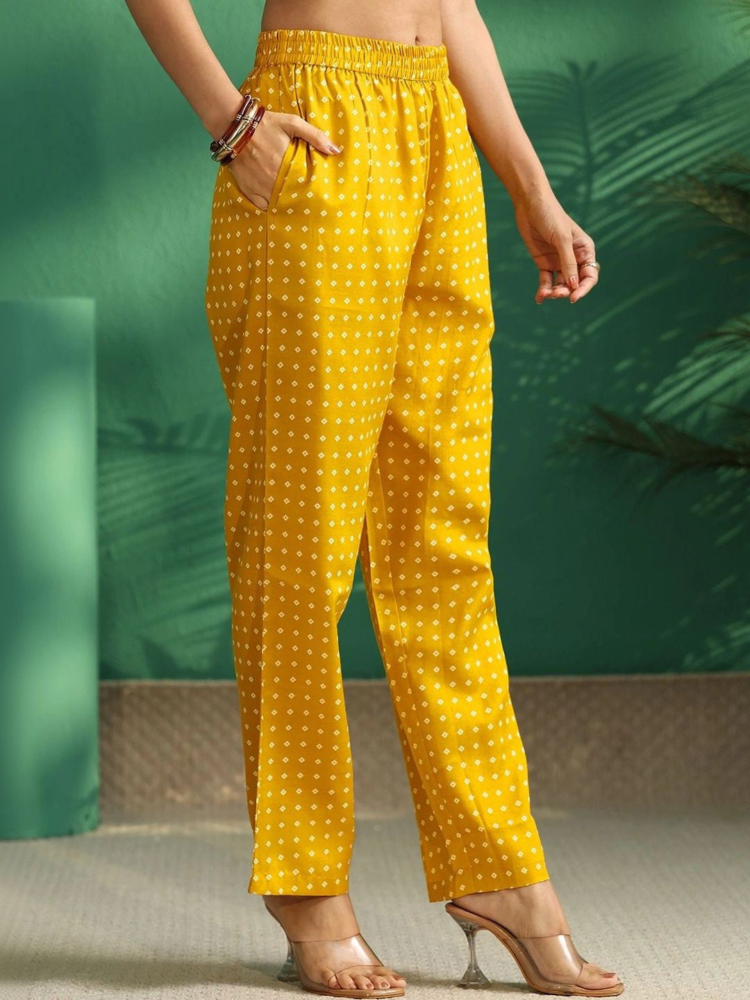 Women Ethnic Motifs Printed Regular Thread Work Kurta with Trousers
