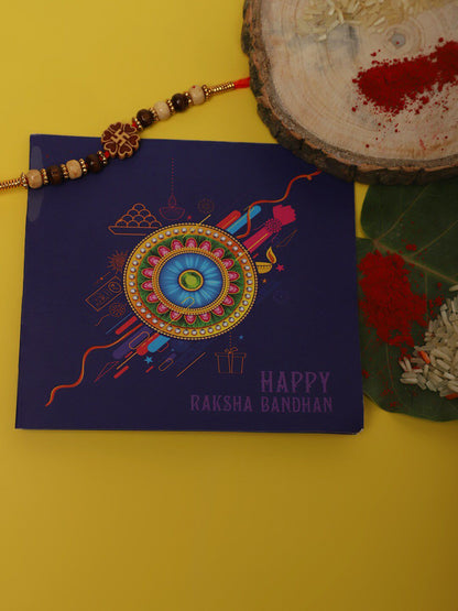 Dhiyona Unisex Beaded Thread Rakhi