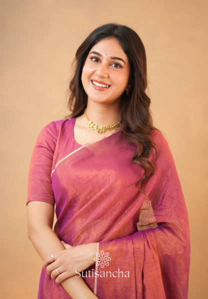 Dhiyona SS Tissue Charm Light and Lustrous Linen Saree