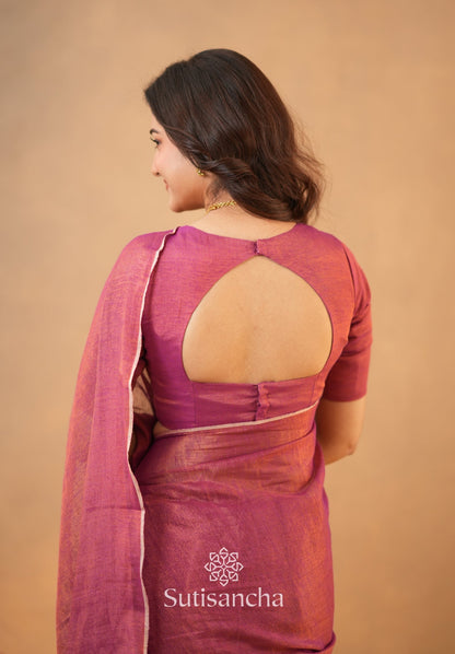 Dhiyona SS Tissue Charm Light and Lustrous Linen Saree