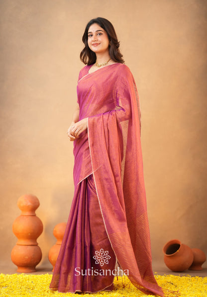 Dhiyona SS Tissue Charm Light and Lustrous Linen Saree