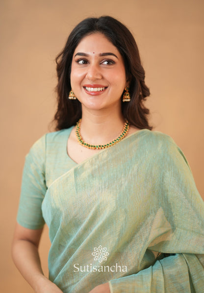 Dhiyona SS Tissue Charm Light and Lustrous Linen Saree