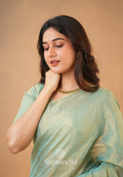 Dhiyona SS Tissue Charm Light and Lustrous Linen Saree