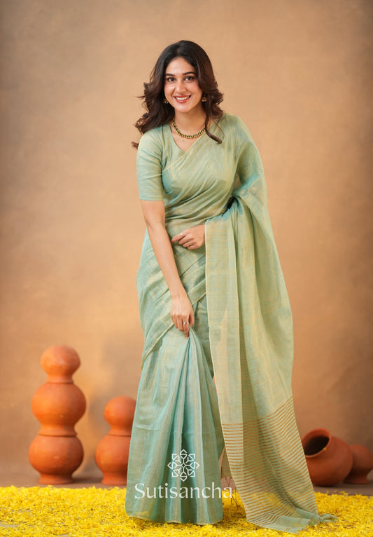Dhiyona SS Tissue Charm Light and Lustrous Linen Saree