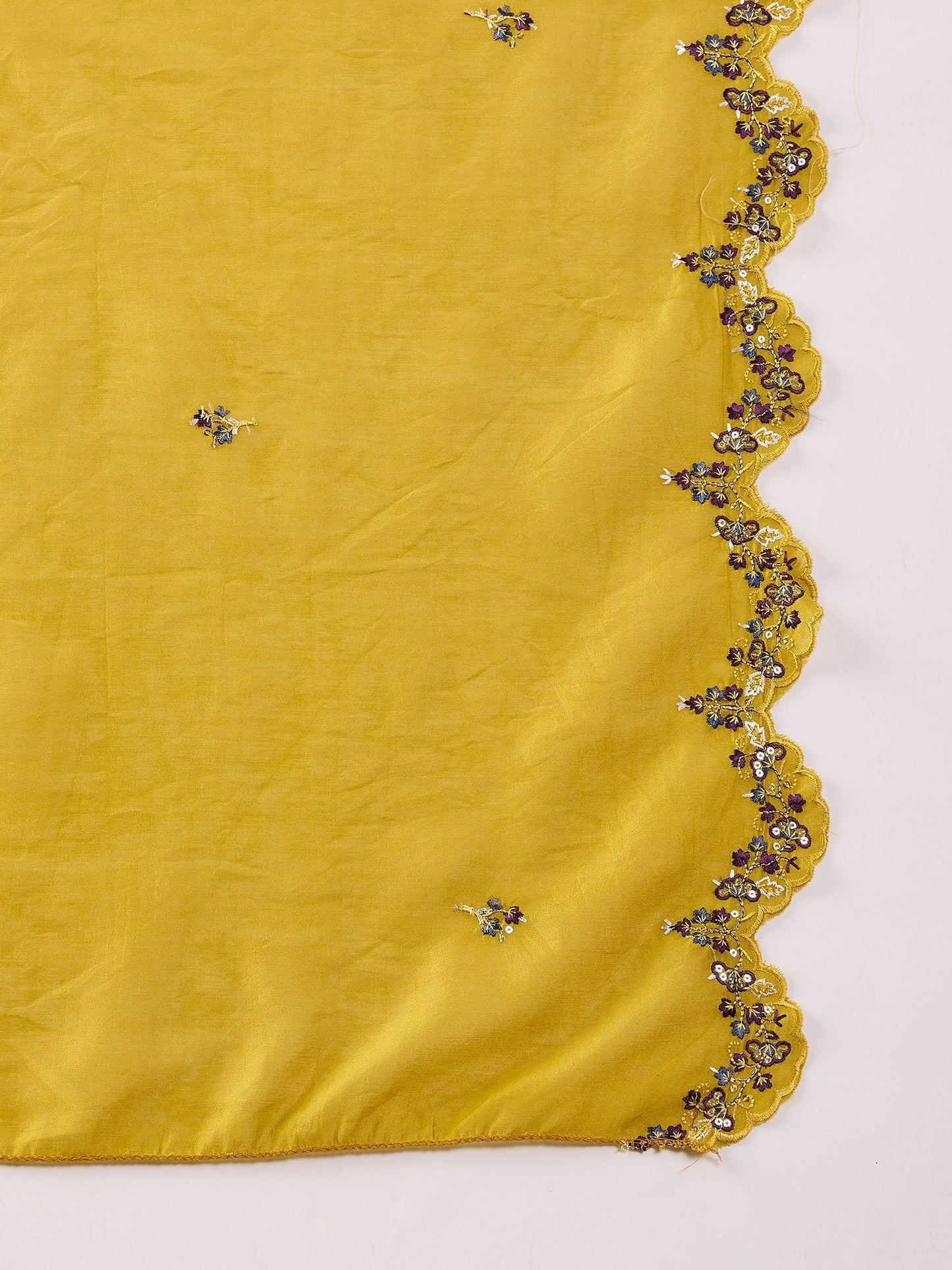 Dhiyona SN Embroidered Kurta With Palazzos & Dupatta