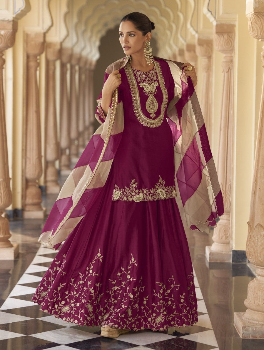 Umaira Jam full work gharara suit set