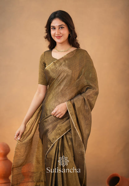 Dhiyona SS Tissue Charm Light and Lustrous Linen Saree