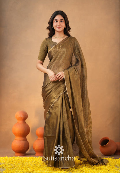 Dhiyona SS Tissue Charm Light and Lustrous Linen Saree