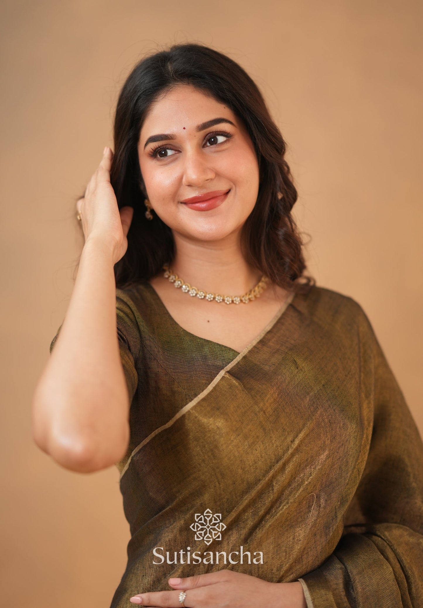 Dhiyona SS Tissue Charm Light and Lustrous Linen Saree