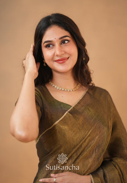 Dhiyona SS Tissue Charm Light and Lustrous Linen Saree