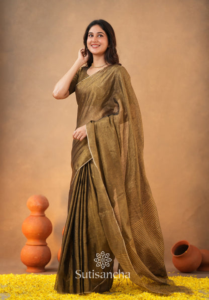 Dhiyona SS Tissue Charm Light and Lustrous Linen Saree
