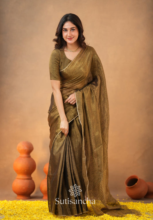 Dhiyona SS Tissue Charm Light and Lustrous Linen Saree