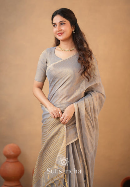 Dhiyona SS Tissue Charm Light and Lustrous Linen Saree