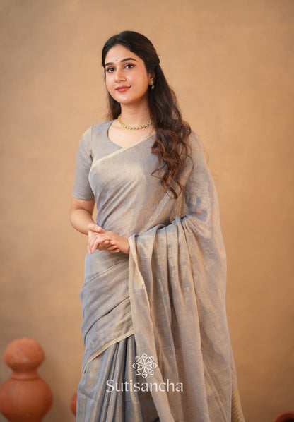 Dhiyona SS Tissue Charm Light and Lustrous Linen Saree