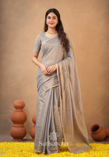 Dhiyona SS Tissue Charm Light and Lustrous Linen Saree