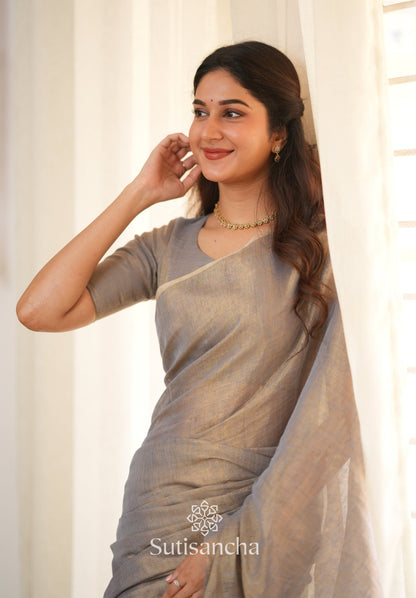 Dhiyona SS Tissue Charm Light and Lustrous Linen Saree