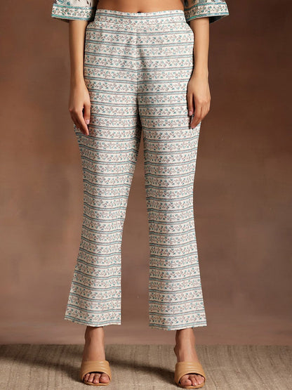 Floral Printed Empire Sequinned Kurta with Palazzo & Dupatta