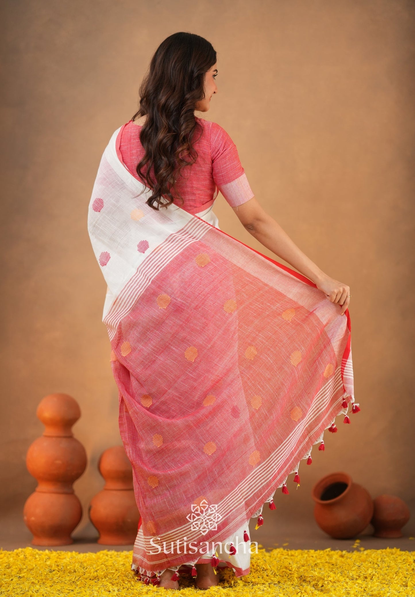 Dhiyona SS Sutisancha Woven Heritage Handloom Cotton Saree