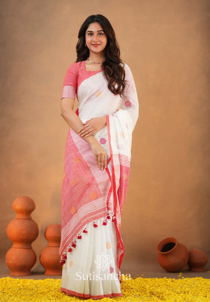 Dhiyona SS Sutisancha Woven Heritage Handloom Cotton Saree