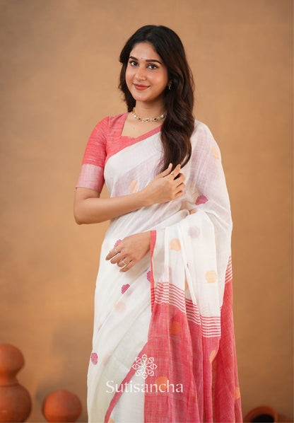 Dhiyona SS Sutisancha Woven Heritage Handloom Cotton Saree