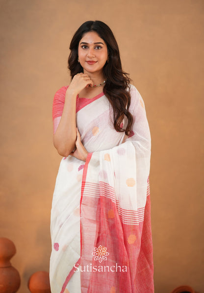 Dhiyona SS Sutisancha Woven Heritage Handloom Cotton Saree
