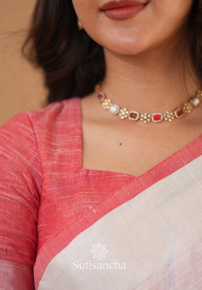 Dhiyona SS Sutisancha Woven Heritage Handloom Cotton Saree