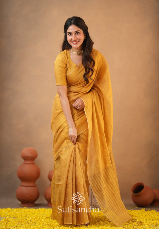 Dhiyona SS Tissue Charm Light and Lustrous Linen Saree