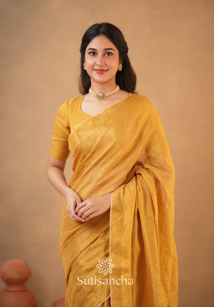 Dhiyona SS Tissue Charm Light and Lustrous Linen Saree