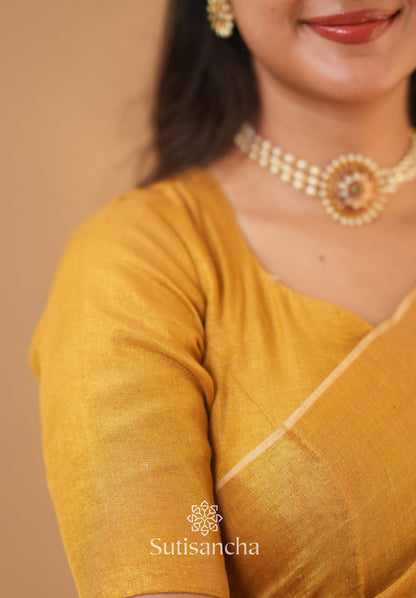 Dhiyona SS Tissue Charm Light and Lustrous Linen Saree