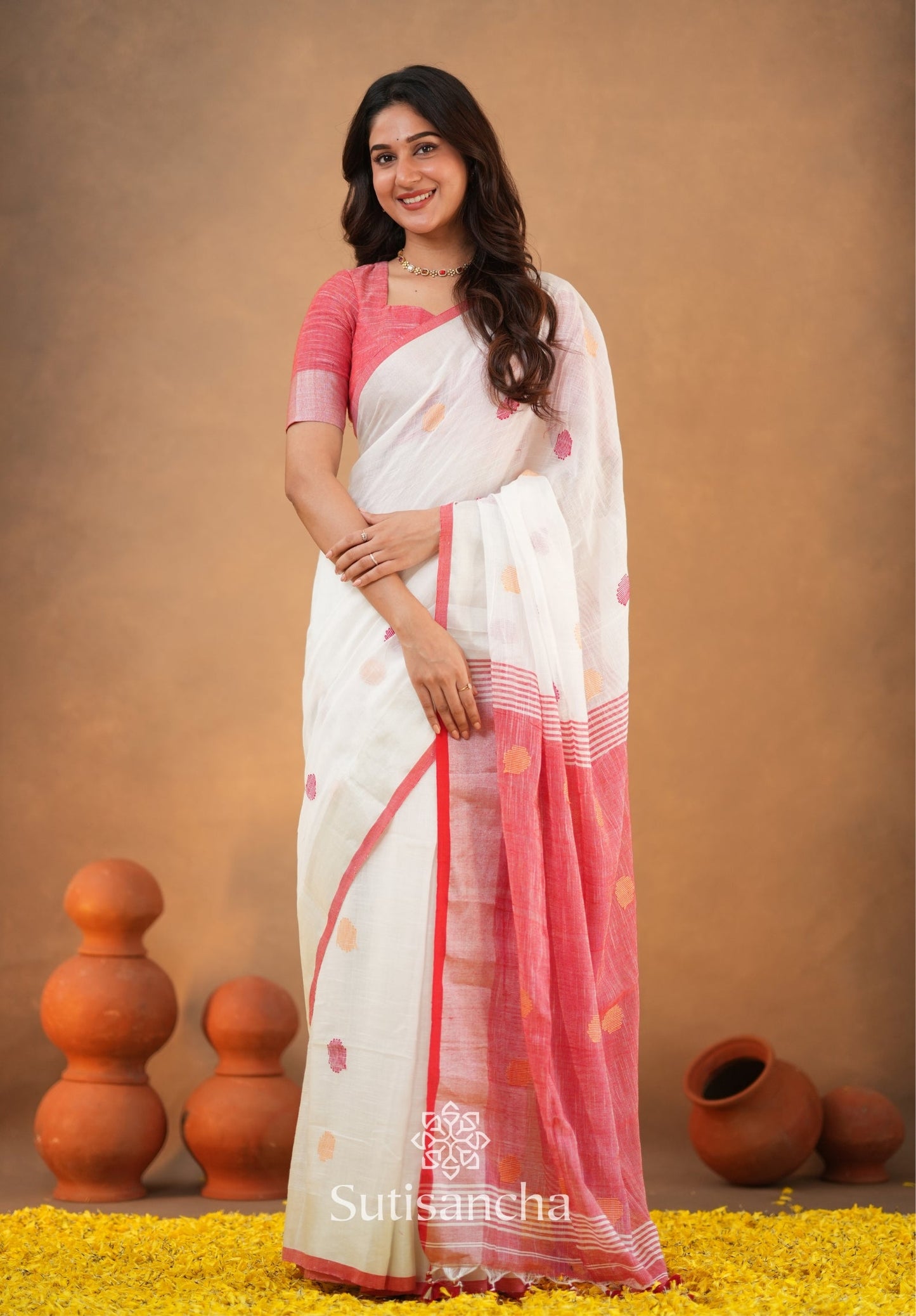 Dhiyona SS Sutisancha Woven Heritage Handloom Cotton Saree