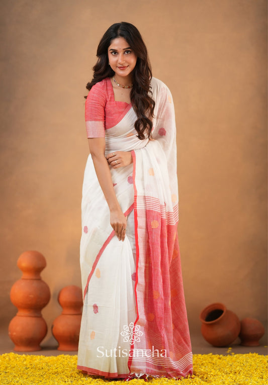 Dhiyona SS Sutisancha Woven Heritage Handloom Cotton Saree