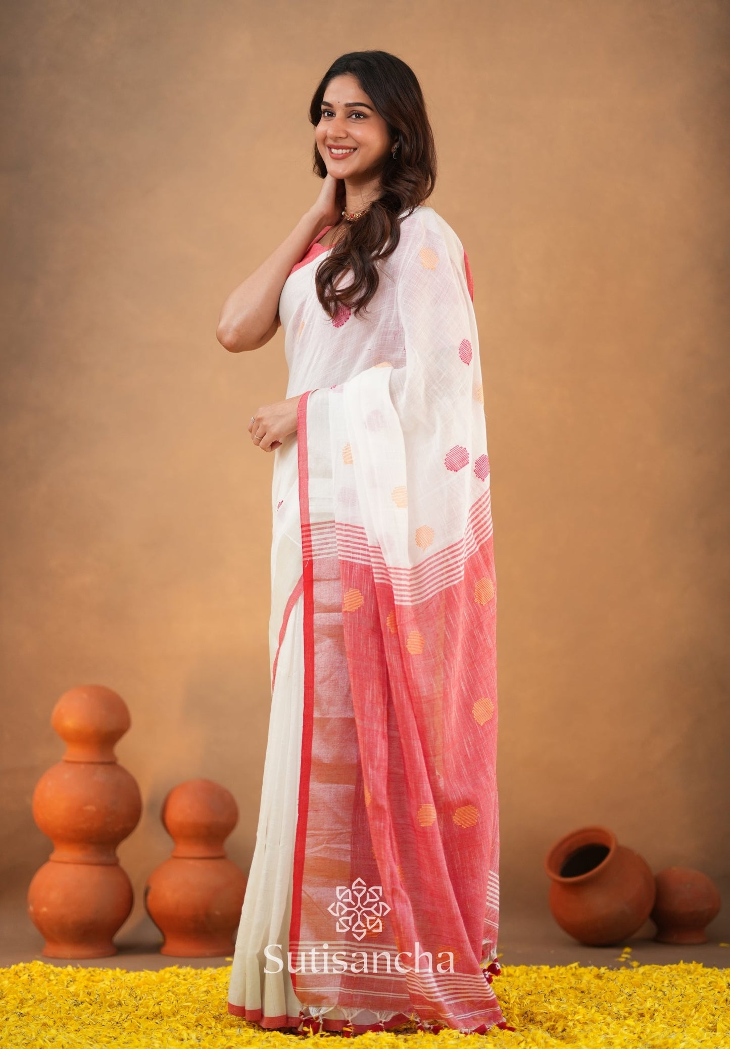 Dhiyona SS Sutisancha Woven Heritage Handloom Cotton Saree