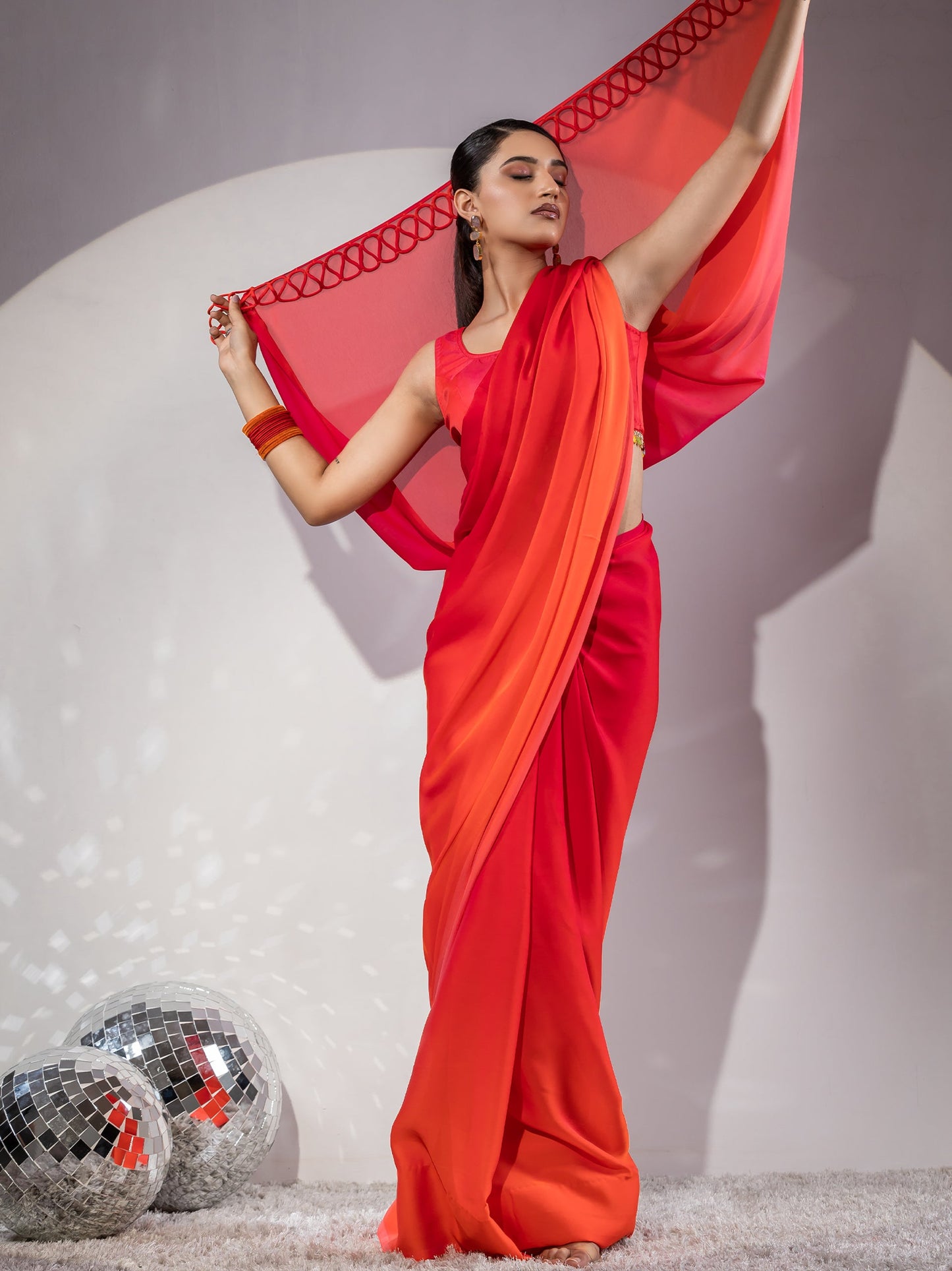 Dhiyona ST Who What Wear Infinity Saree with Blouse Fabric