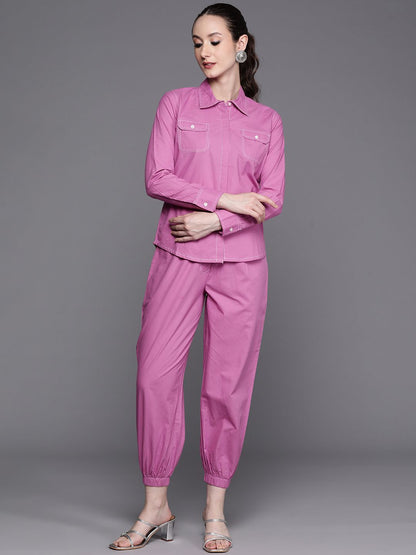 Kantha Work Pure Cotton Shirt With Trousers