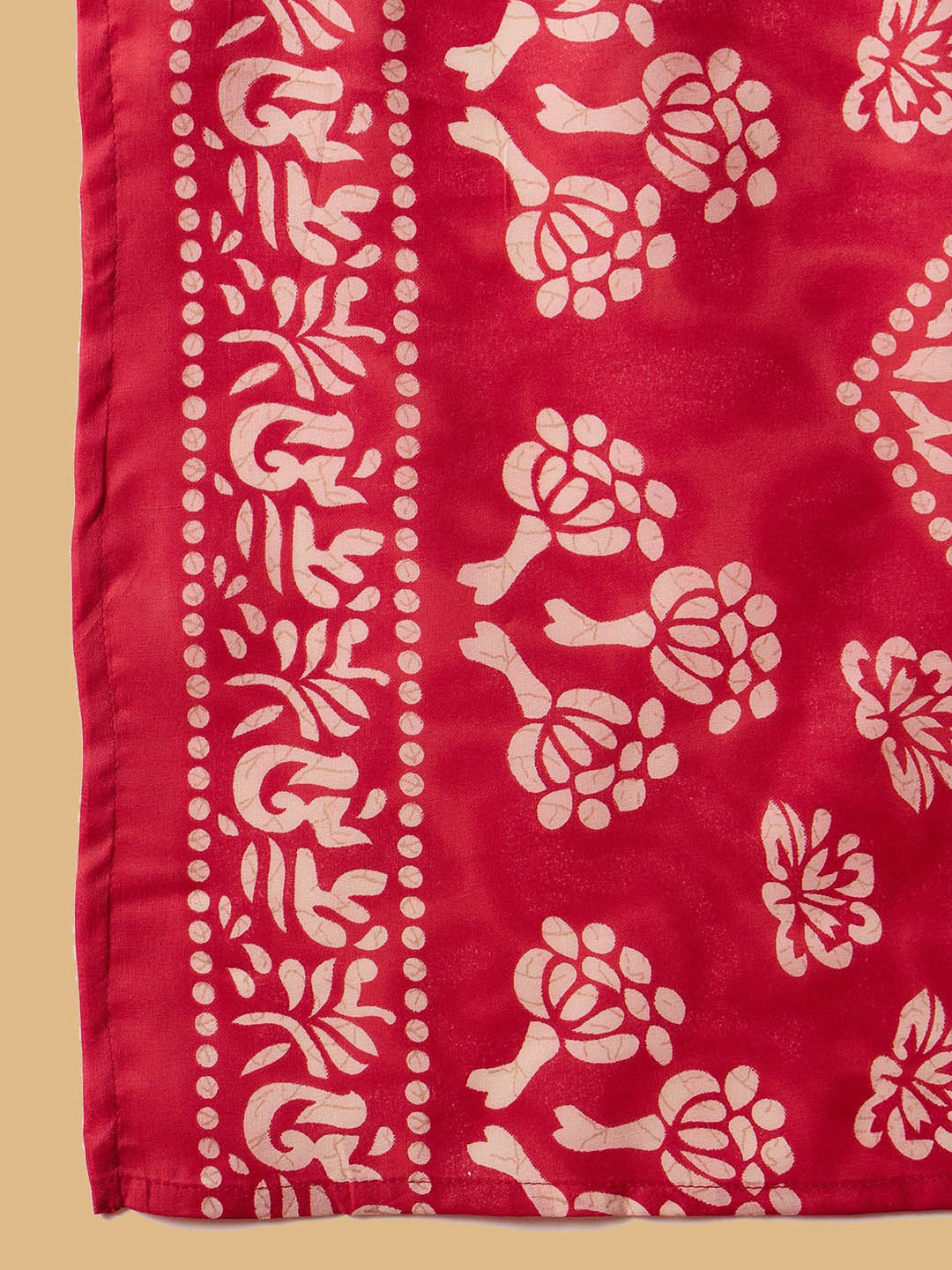 Floral Printed Straight Thread Work Kurta with Trousers & Dupatta