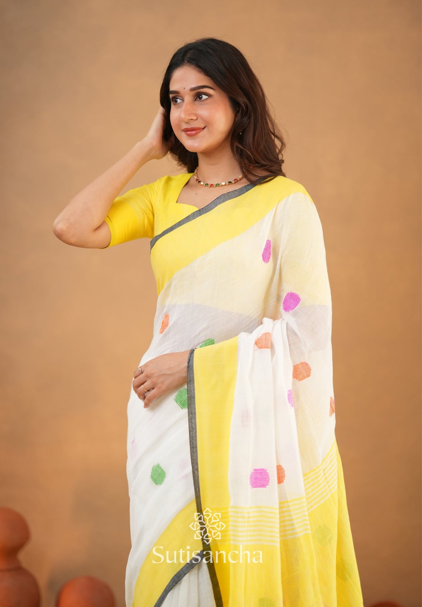 Dhiyona SS Sutisancha Woven Heritage Handloom Cotton Saree