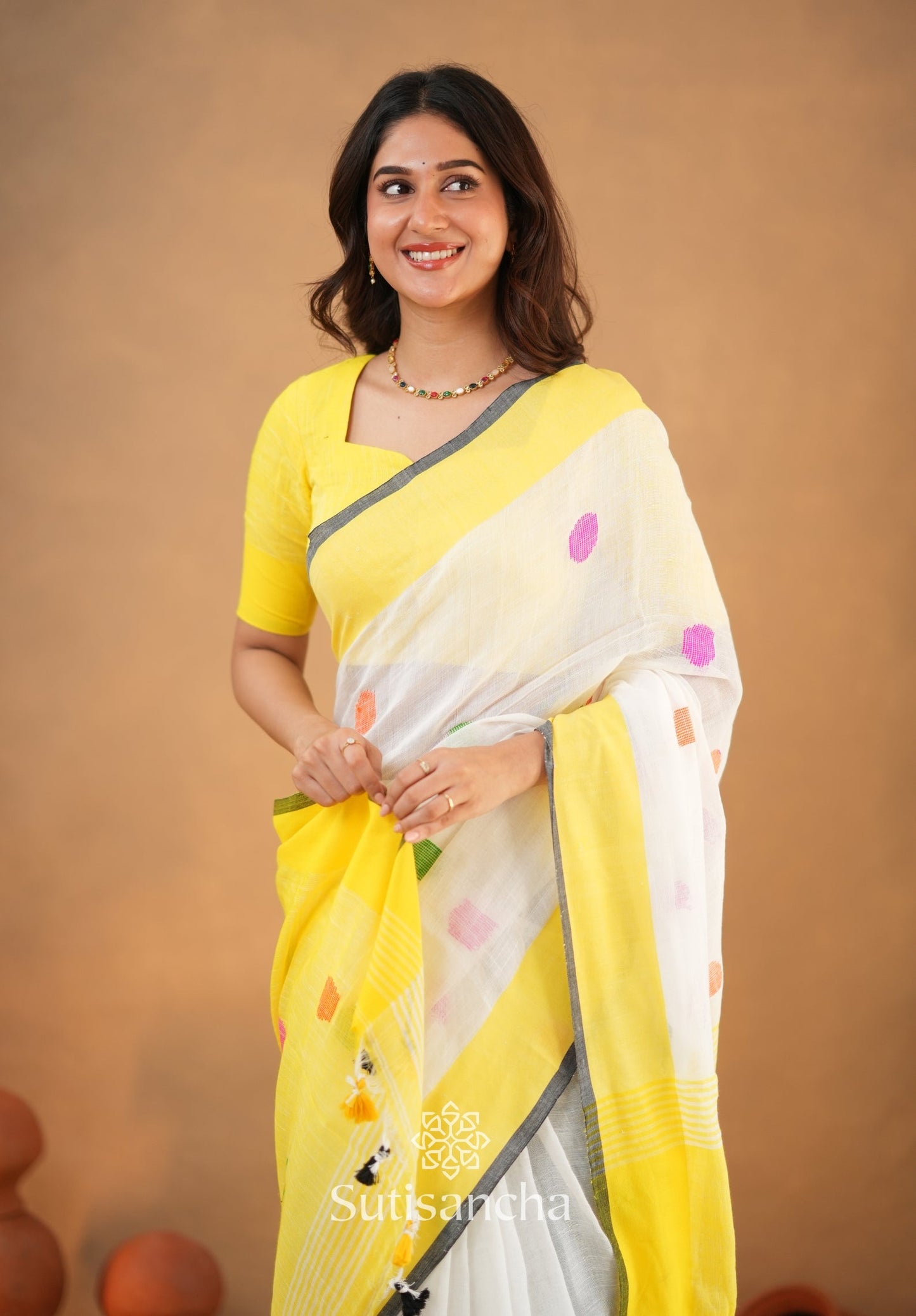 Dhiyona SS Sutisancha Woven Heritage Handloom Cotton Saree