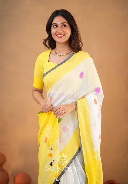 Dhiyona SS Sutisancha Woven Heritage Handloom Cotton Saree