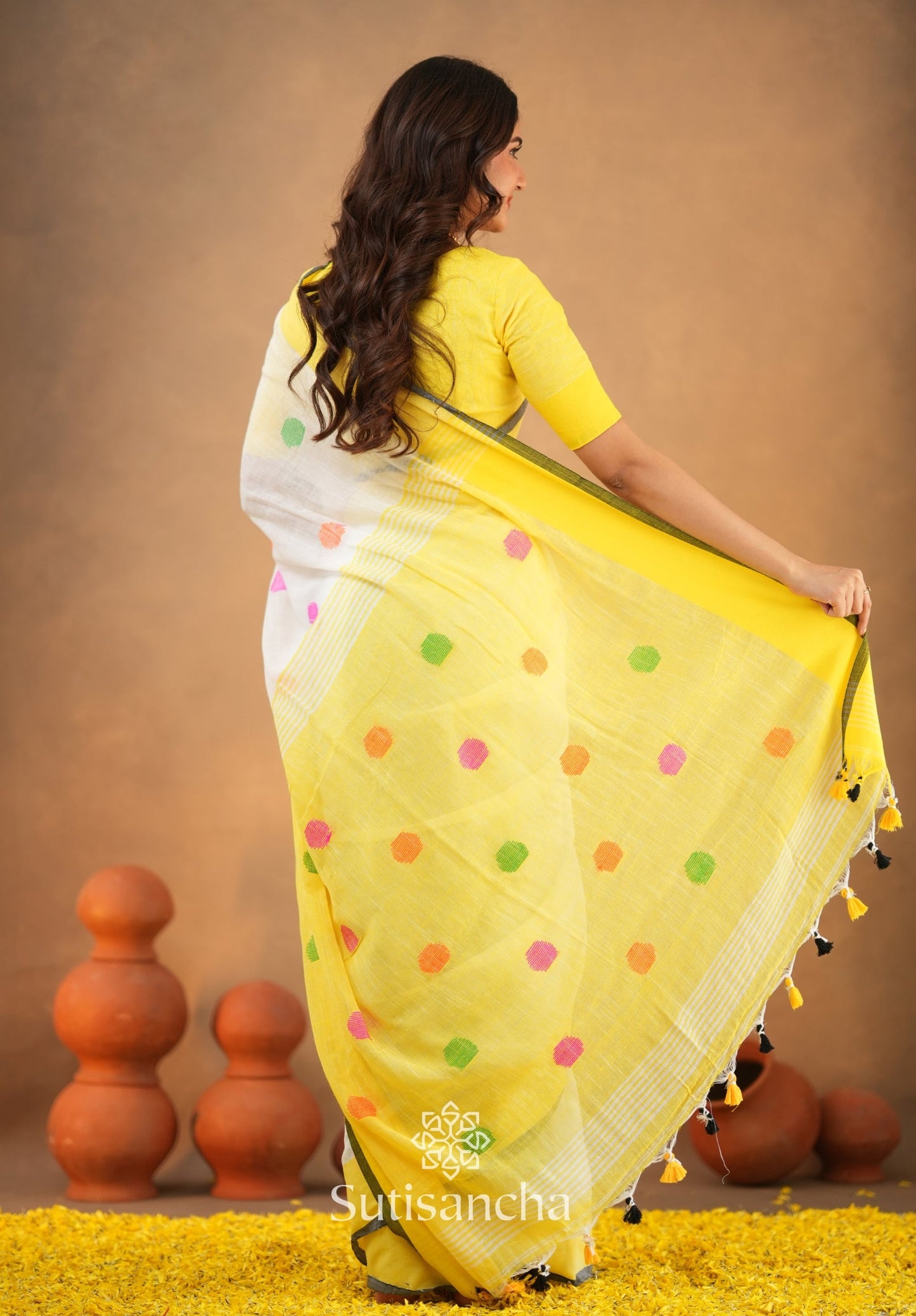 Dhiyona SS Sutisancha Woven Heritage Handloom Cotton Saree