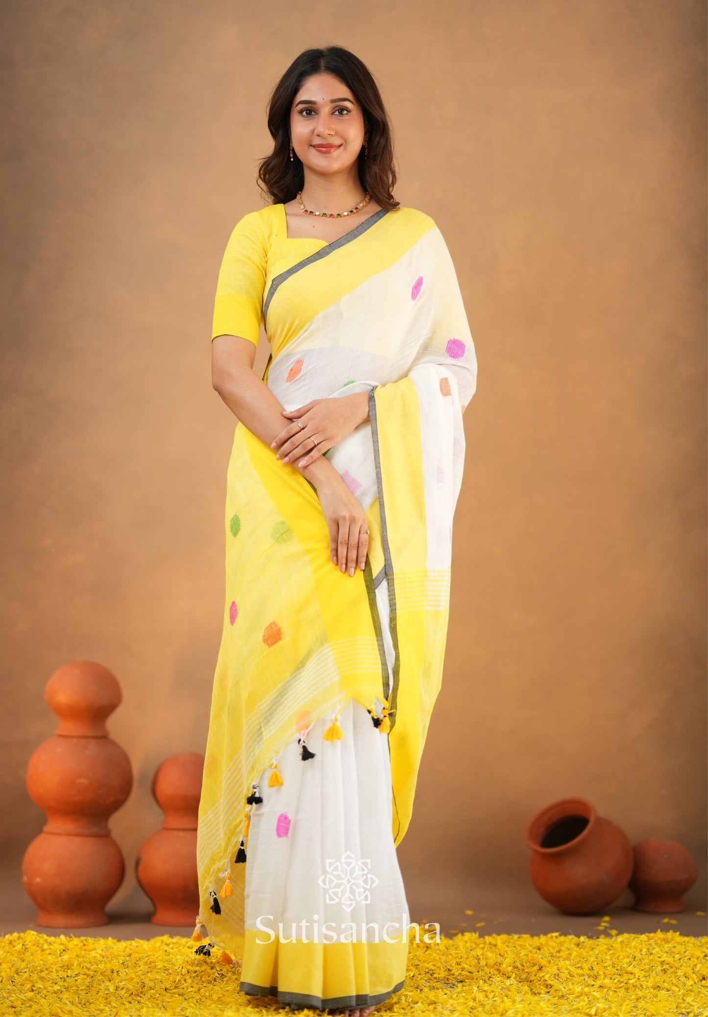 Dhiyona SS Sutisancha Woven Heritage Handloom Cotton Saree