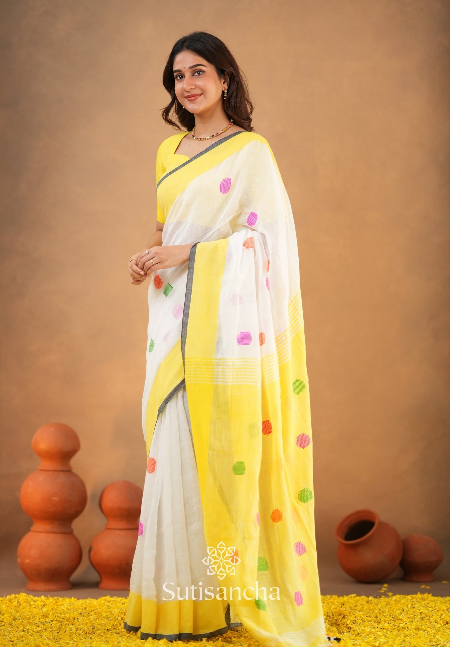 Dhiyona SS Sutisancha Woven Heritage Handloom Cotton Saree