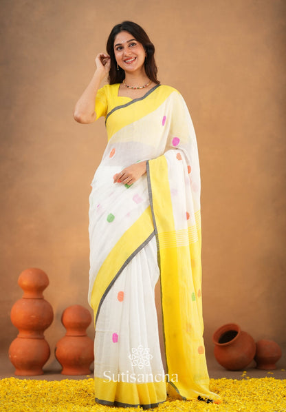 Dhiyona SS Sutisancha Woven Heritage Handloom Cotton Saree