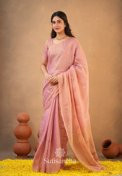 Dhiyona SS Tissue Charm Light and Lustrous Linen Saree