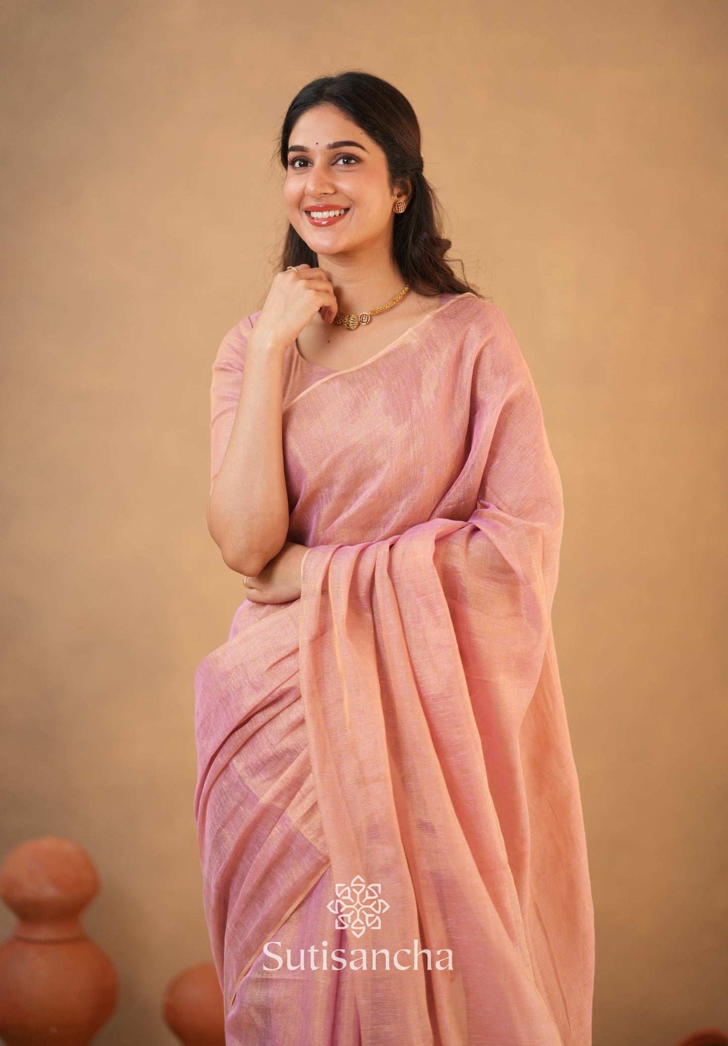 Dhiyona SS Tissue Charm Light and Lustrous Linen Saree