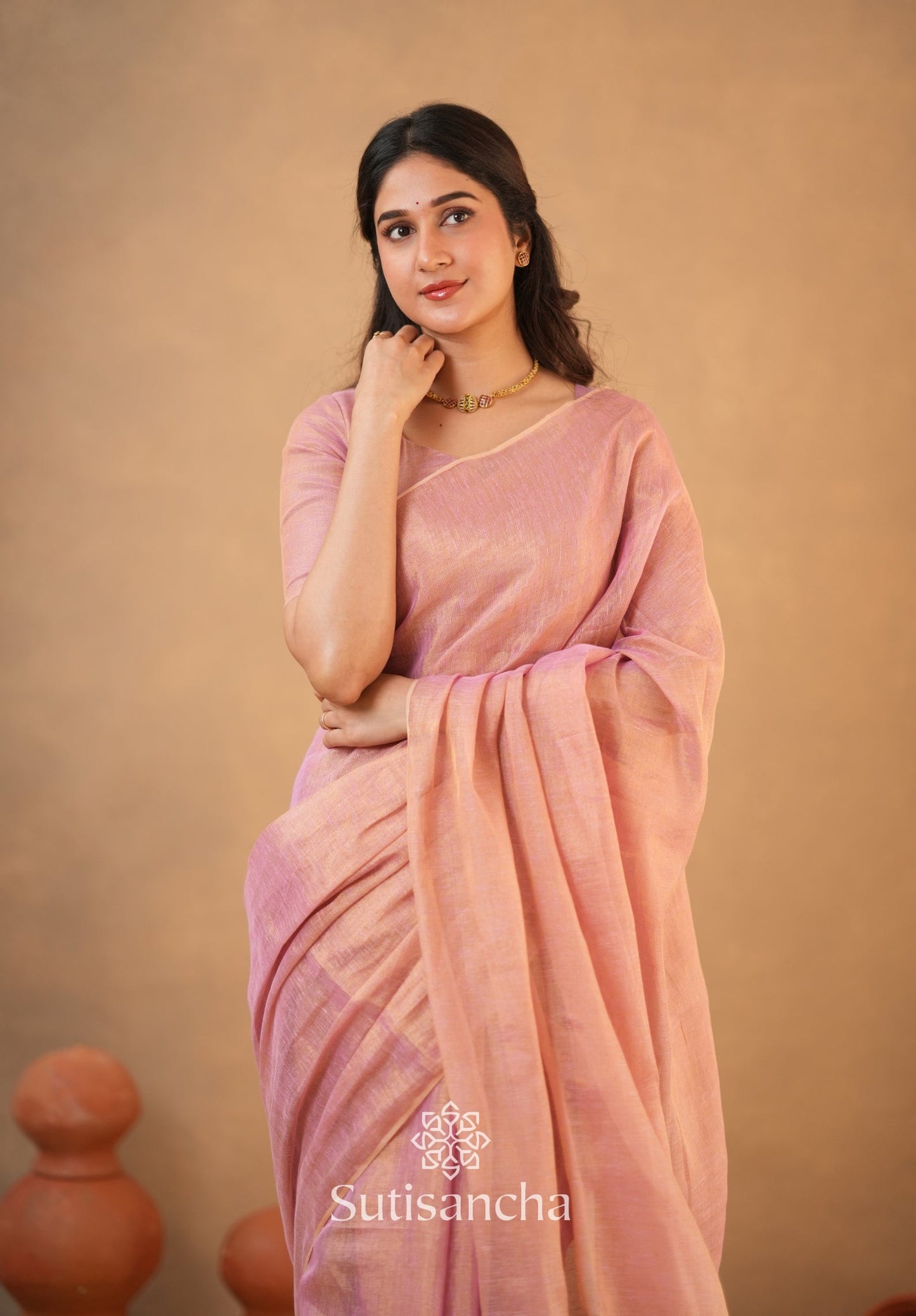 Dhiyona SS Tissue Charm Light and Lustrous Linen Saree